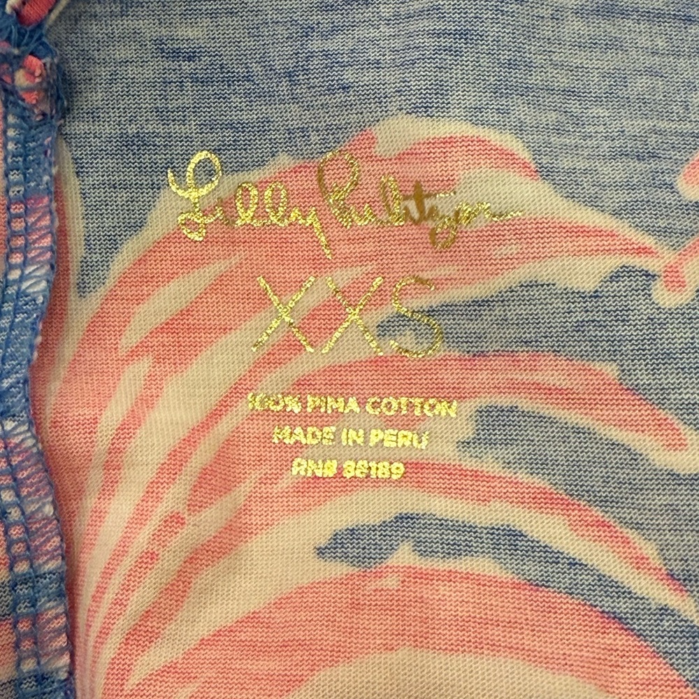 SOLD — Lilly Pulitzer Pink and Blue Tropical Print - Picture 3 of 3